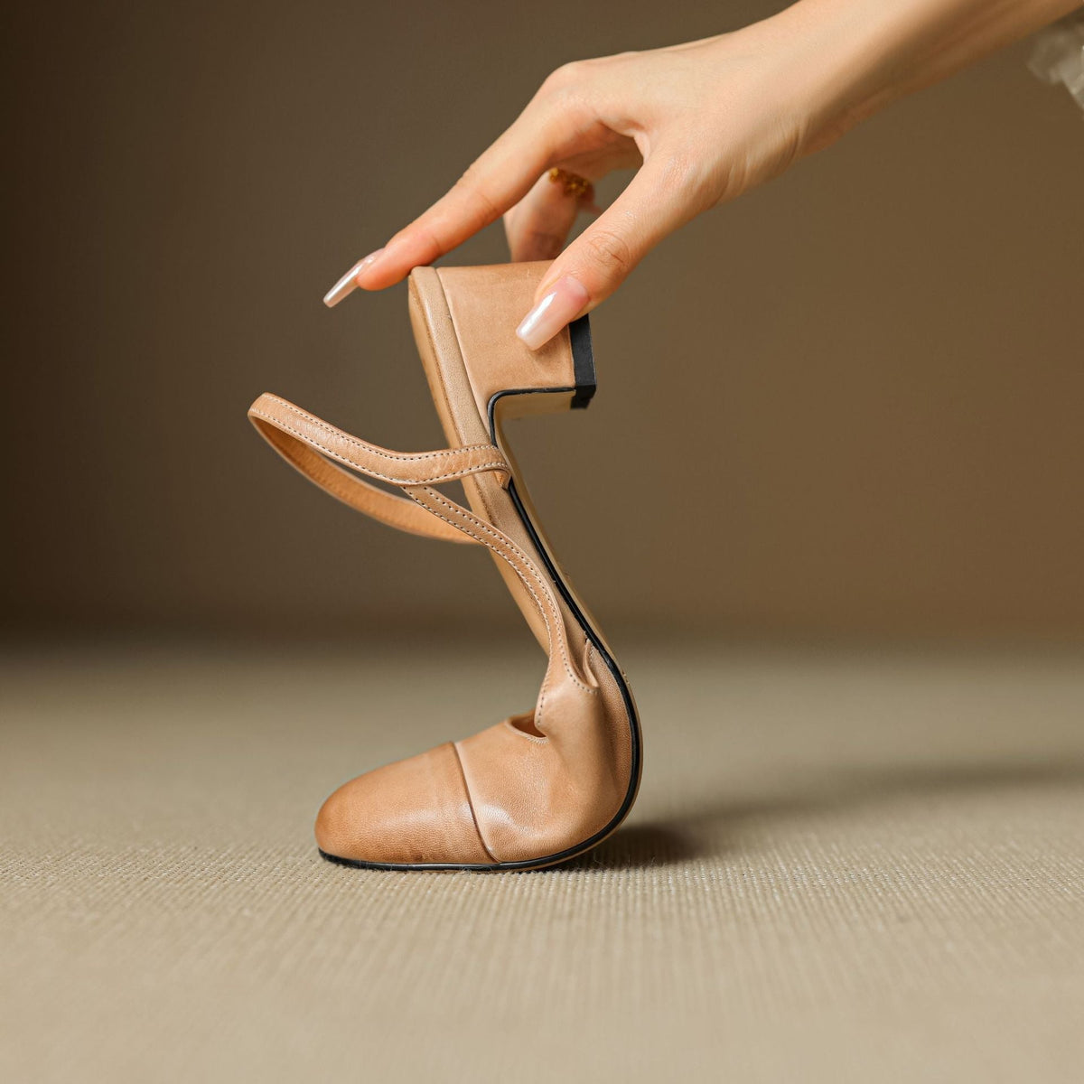Women's Slingback Leather Heels