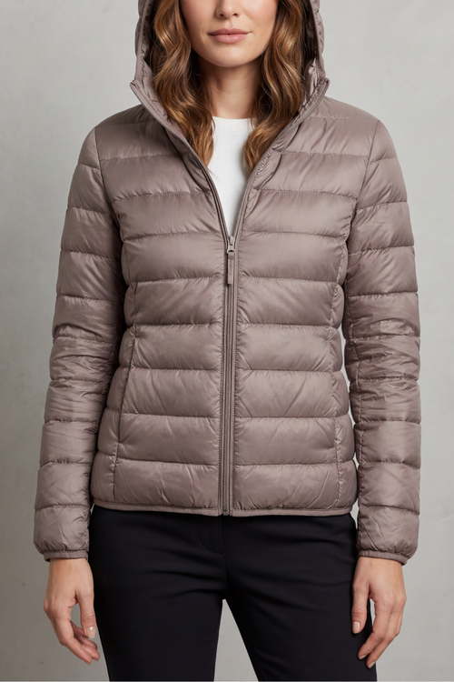 Aela | Women's Ultra Light Packable Hooded Puffer Jacket