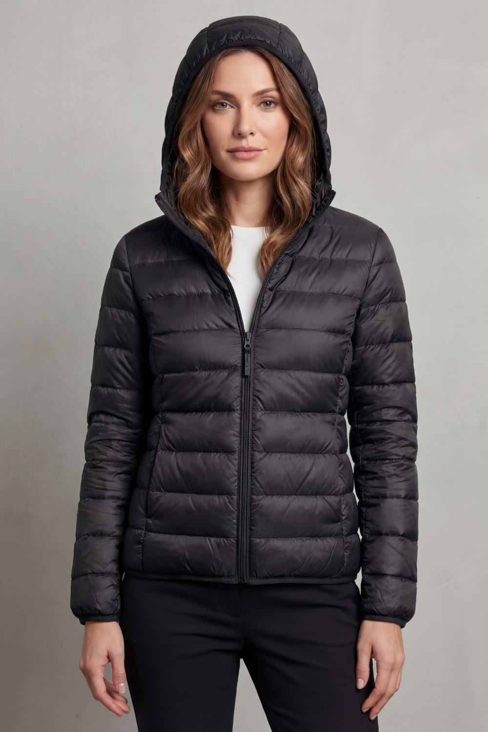 Women's Ultra Light Packable Hooded Puffer Jacket