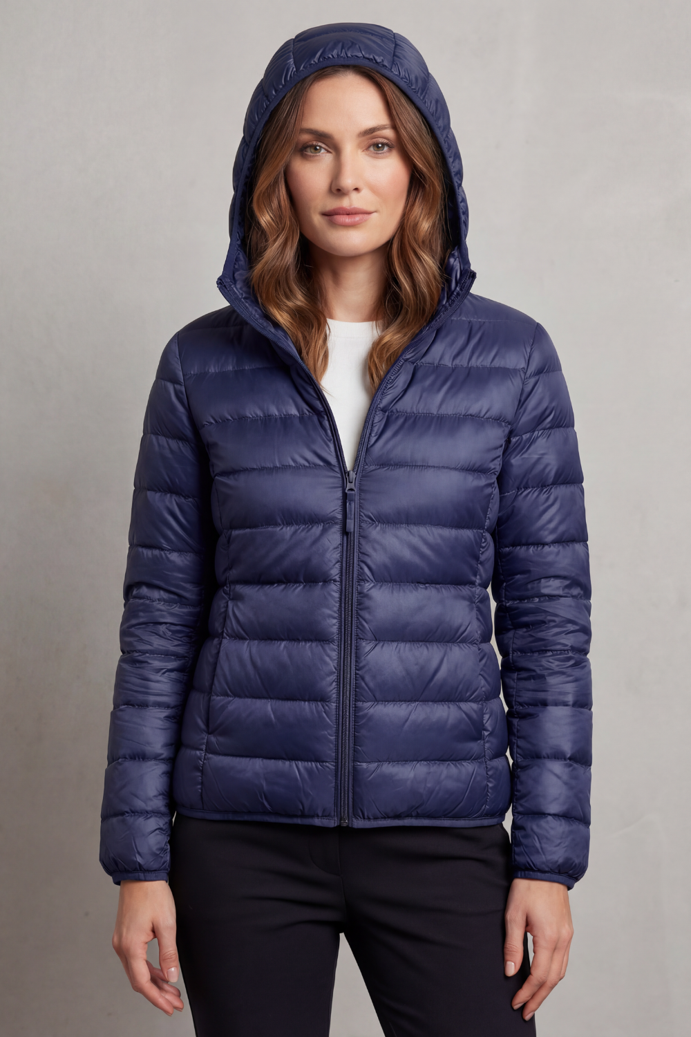 Women's Ultra Light Packable Hooded Puffer Jacket