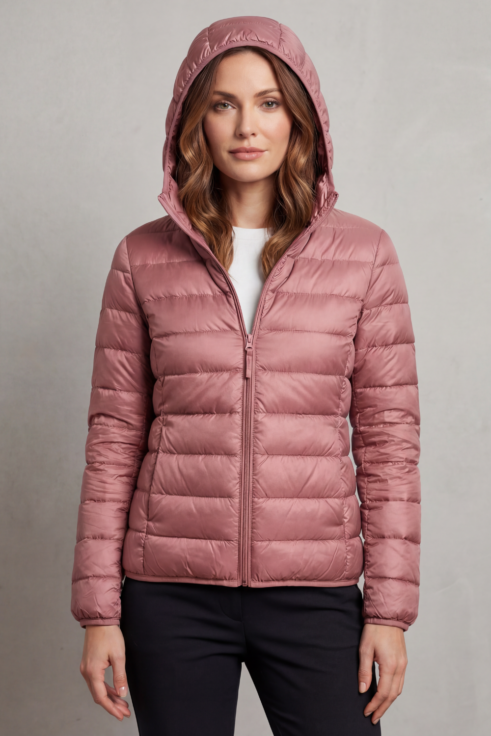 Women's Ultra Light Packable Hooded Puffer Jacket