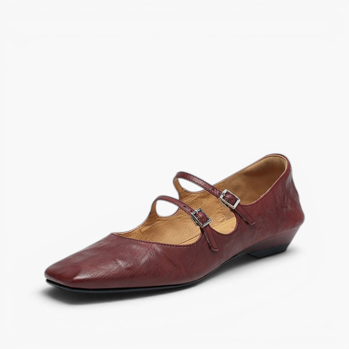 Women's Dual Strap Leather Mary-Janes