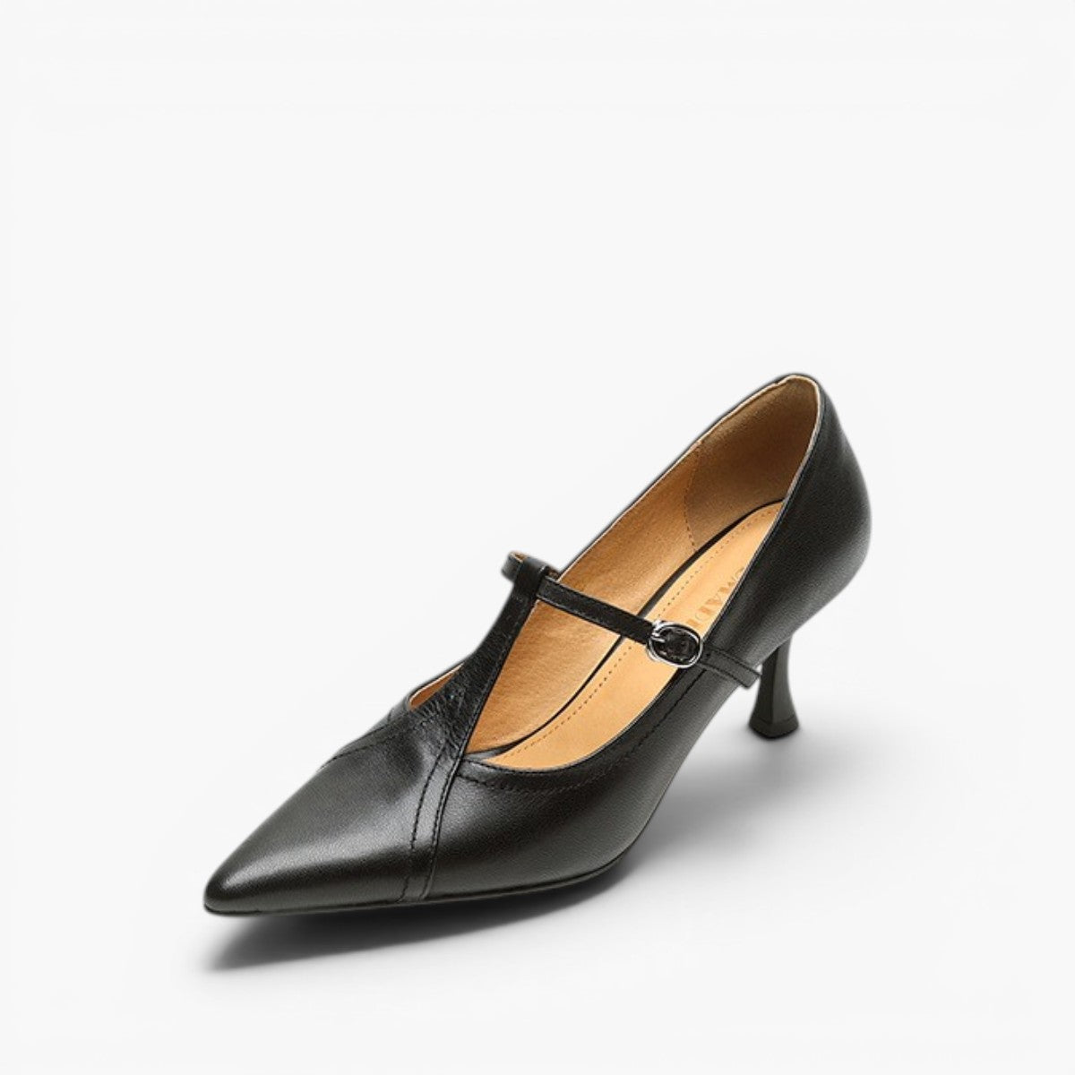 Women's Leather T-strap Pumps