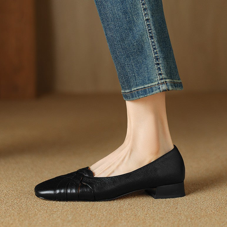 Women's Woven Leather Flats