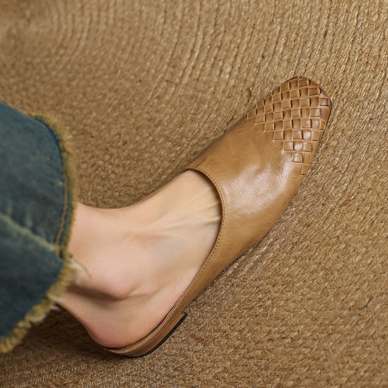 Women's Woven Leather Mules