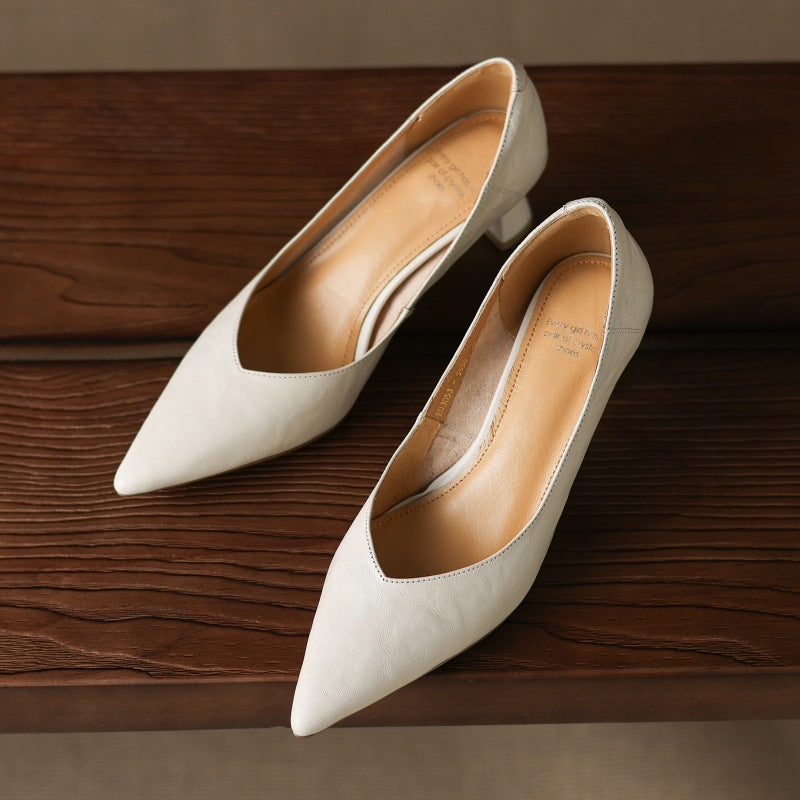 Women's Sculpted Leather Pumps