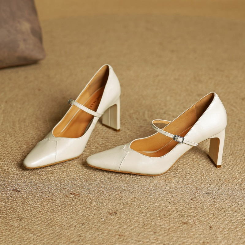 Women's Mary-Strap Leather Pumps