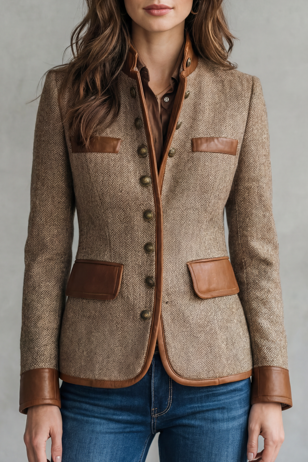 Women's Vintage Trim Detail Tweed Jacket