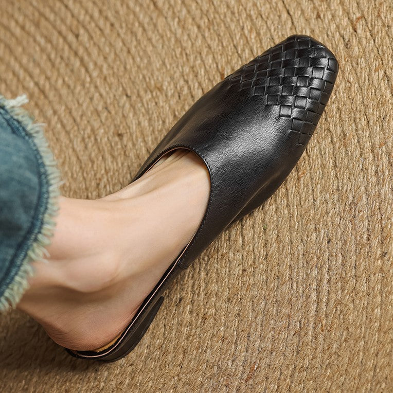 Women's Woven Leather Mules
