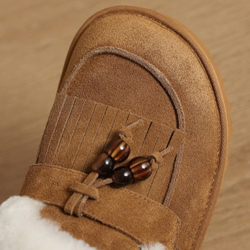 Women's Shearling Suede Loafers