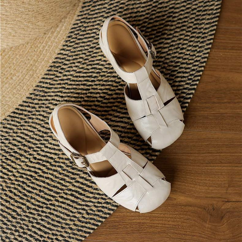 Women's Roman Leather Heels