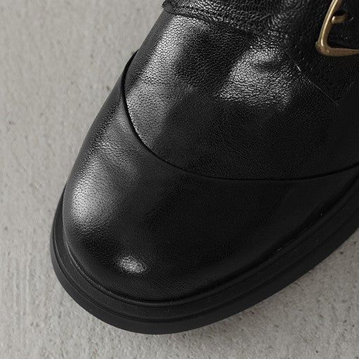 Women's Shearling Leather Oxford Heels