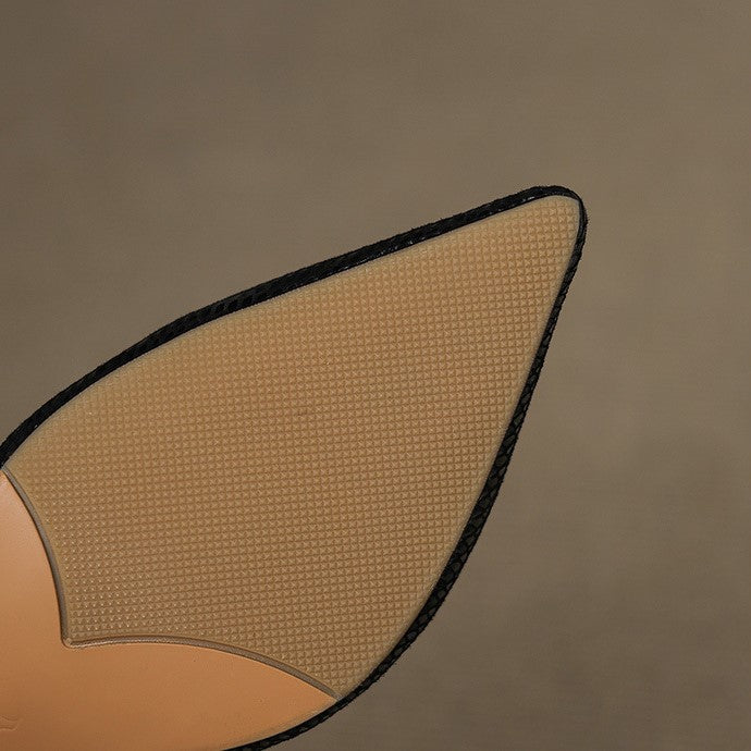 Women's Pointed Leather Slingback Heels