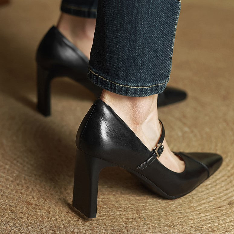Women's Mary-Strap Leather Pumps