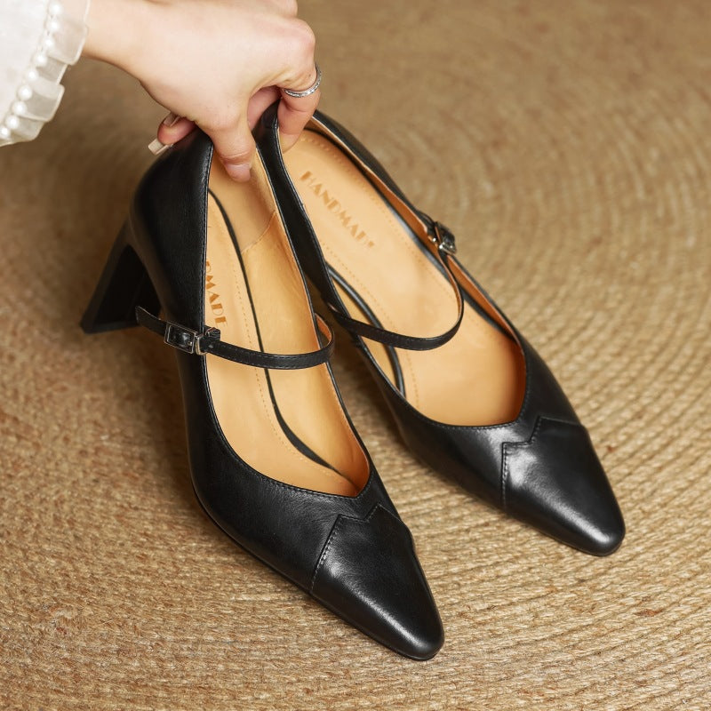 Women's Mary-Strap Leather Pumps