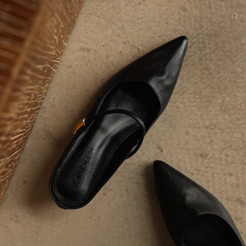 Women's Sculpt Leather Mules