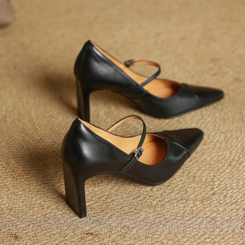 Women's Mary-Strap Leather Pumps