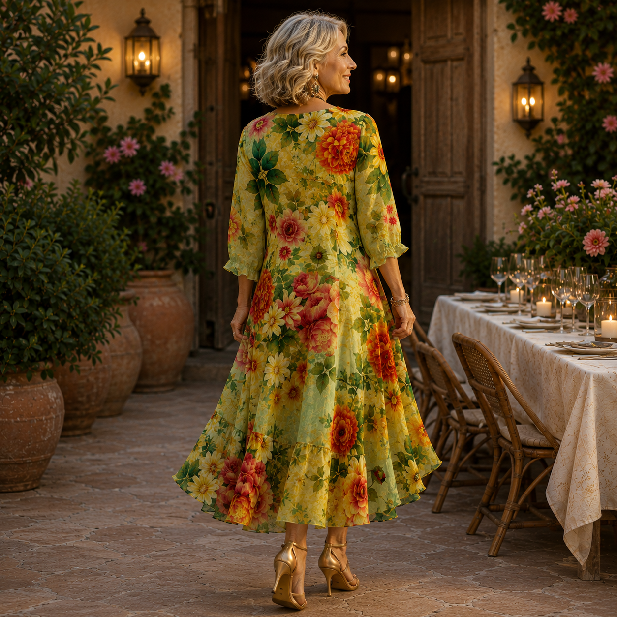 Florence™ | Effortless Floral Midi Dress