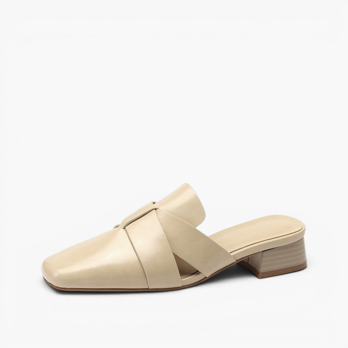 Women's Square Toe Leather Mules