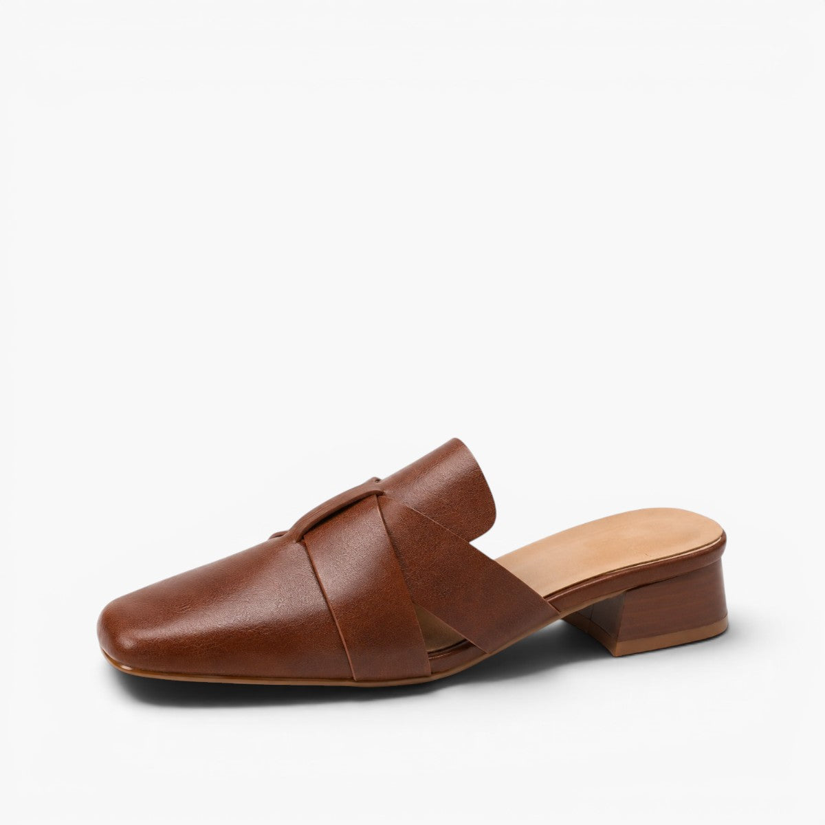 Women's Square Toe Leather Mules
