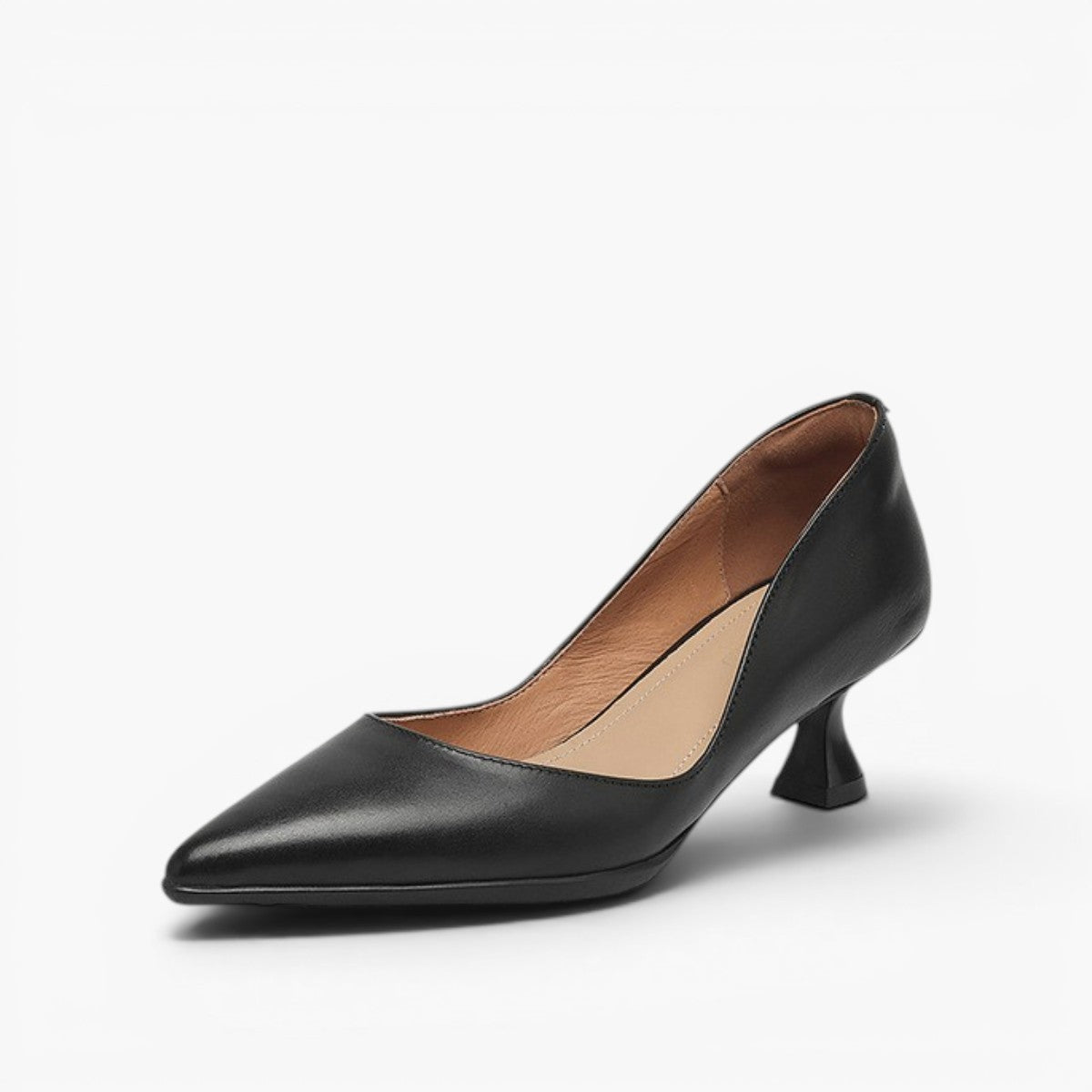 Women's Leather Kitten Heels