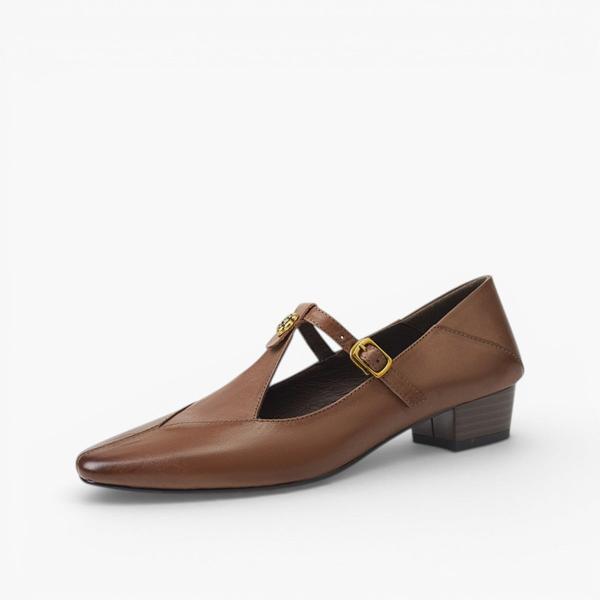Women's T-Bar Leather Pumps