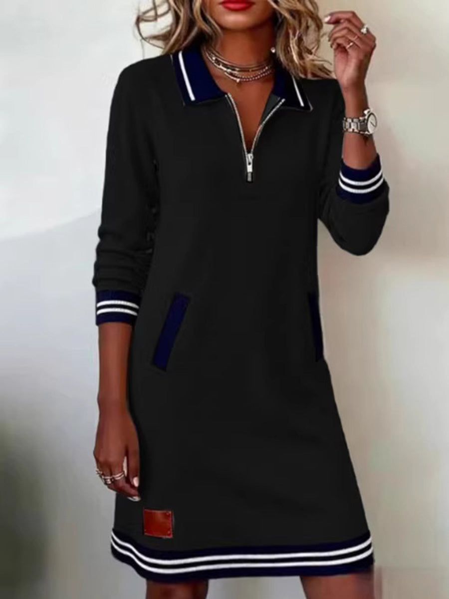 Kristeva™ | Zip-Front Polo Midi Dress