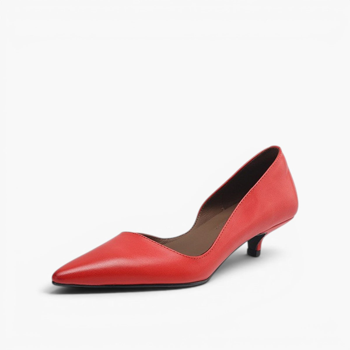 Women's Leather Kitten Heel Pumps