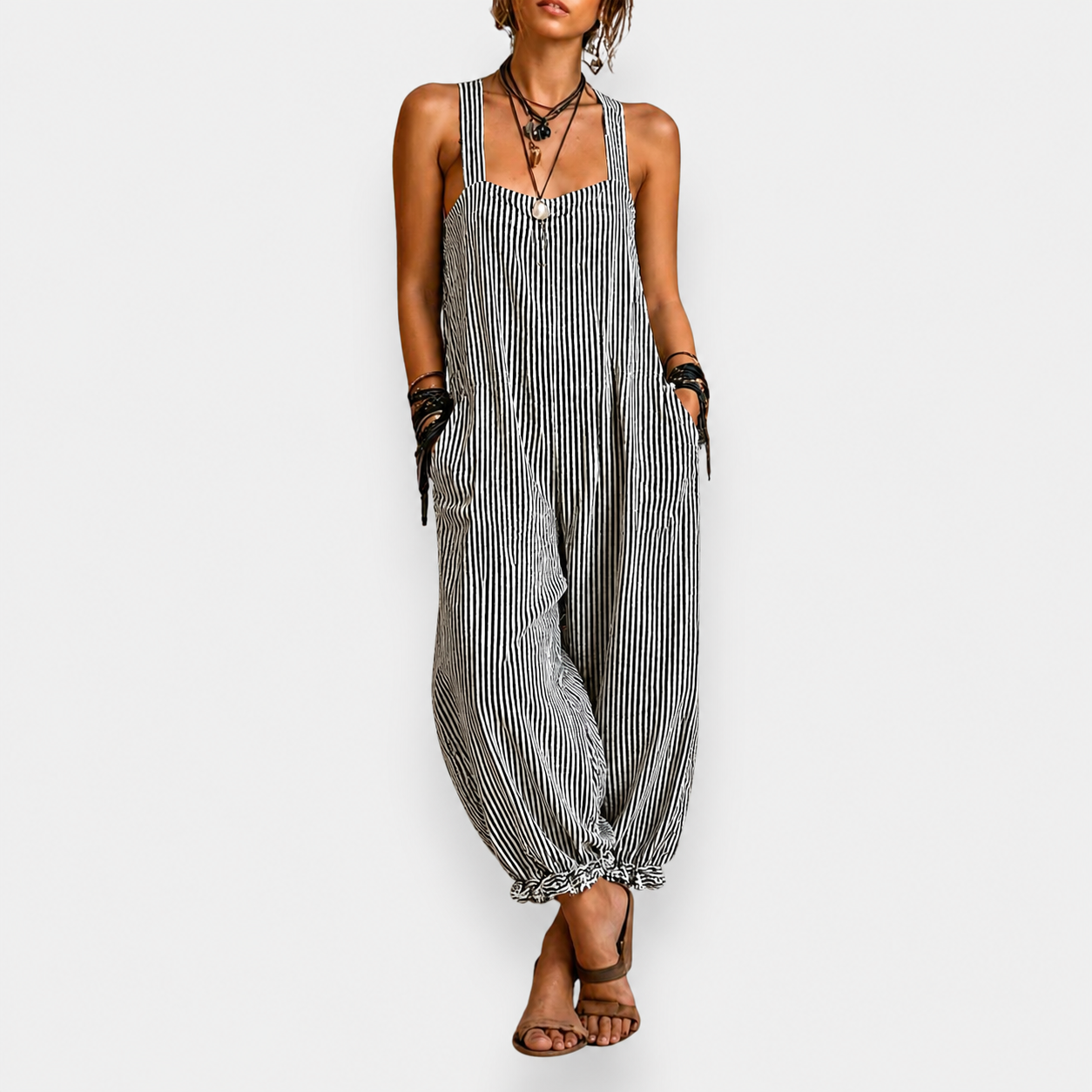 Elena | Mono Bohemio de Rayas