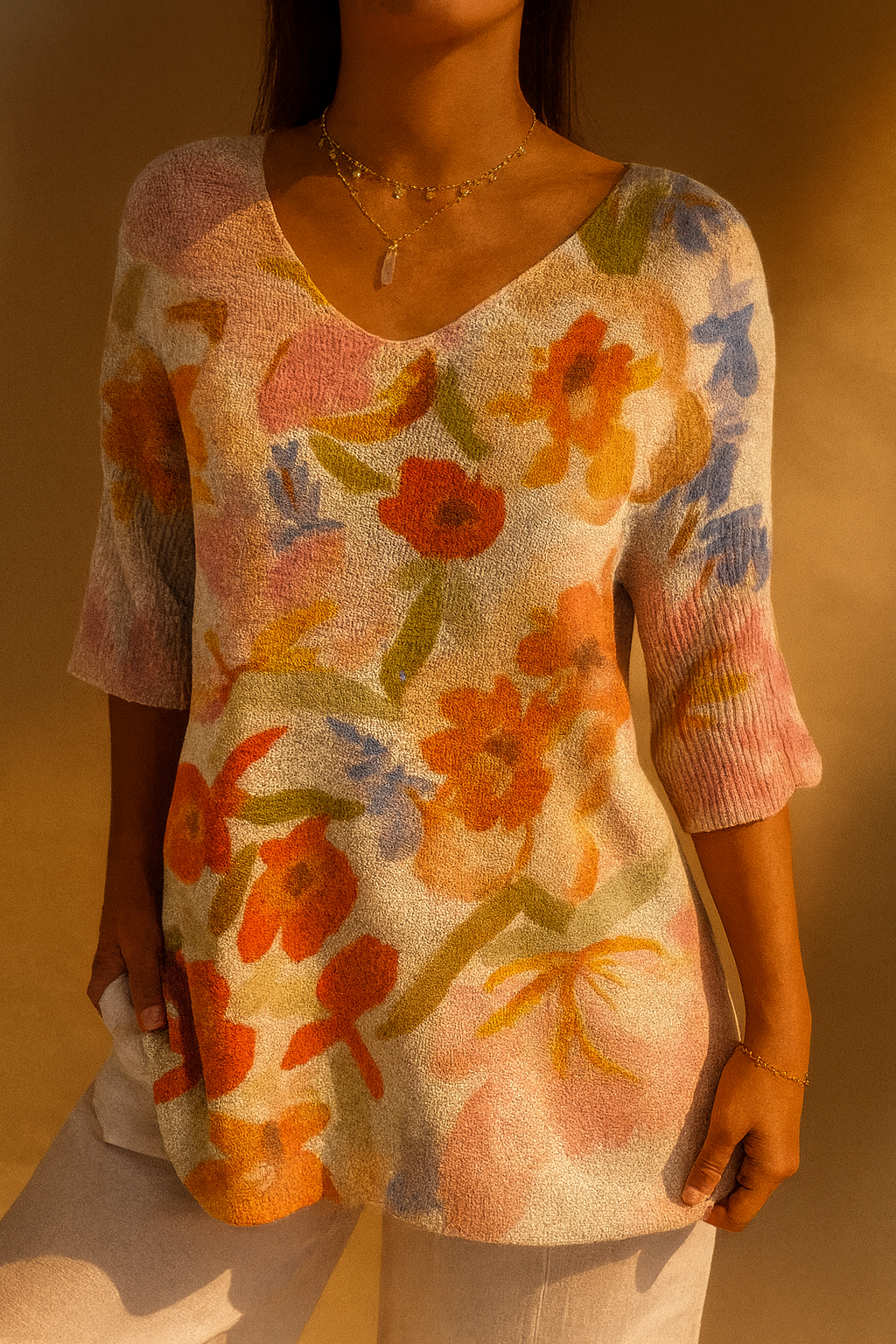 Tansy™ | Vintage Art Floral Casual Pullover