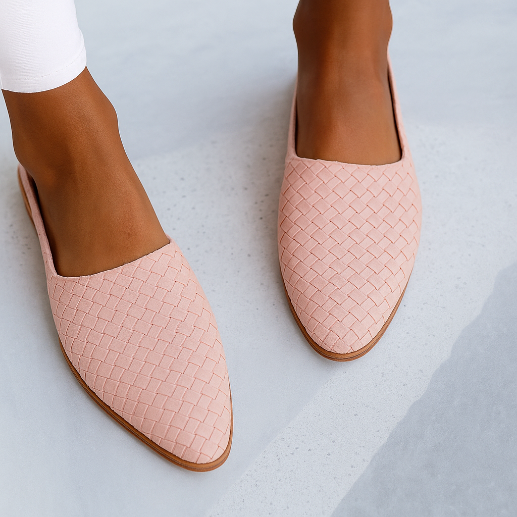 Priscella™ | Woven Pointed-Toe Flat Mule