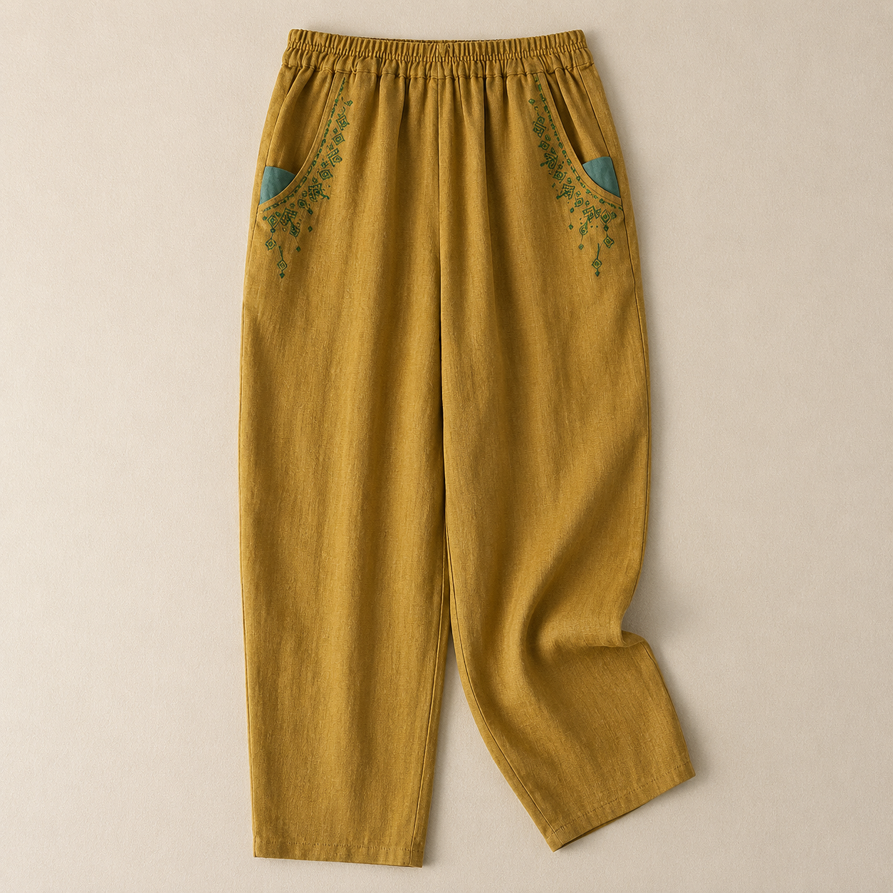 Seraphina™ | Embroidered Pull-On Cropped Pants