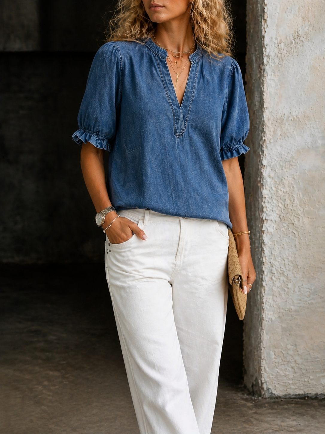 Anora™ | Vintage V-Neck Essential