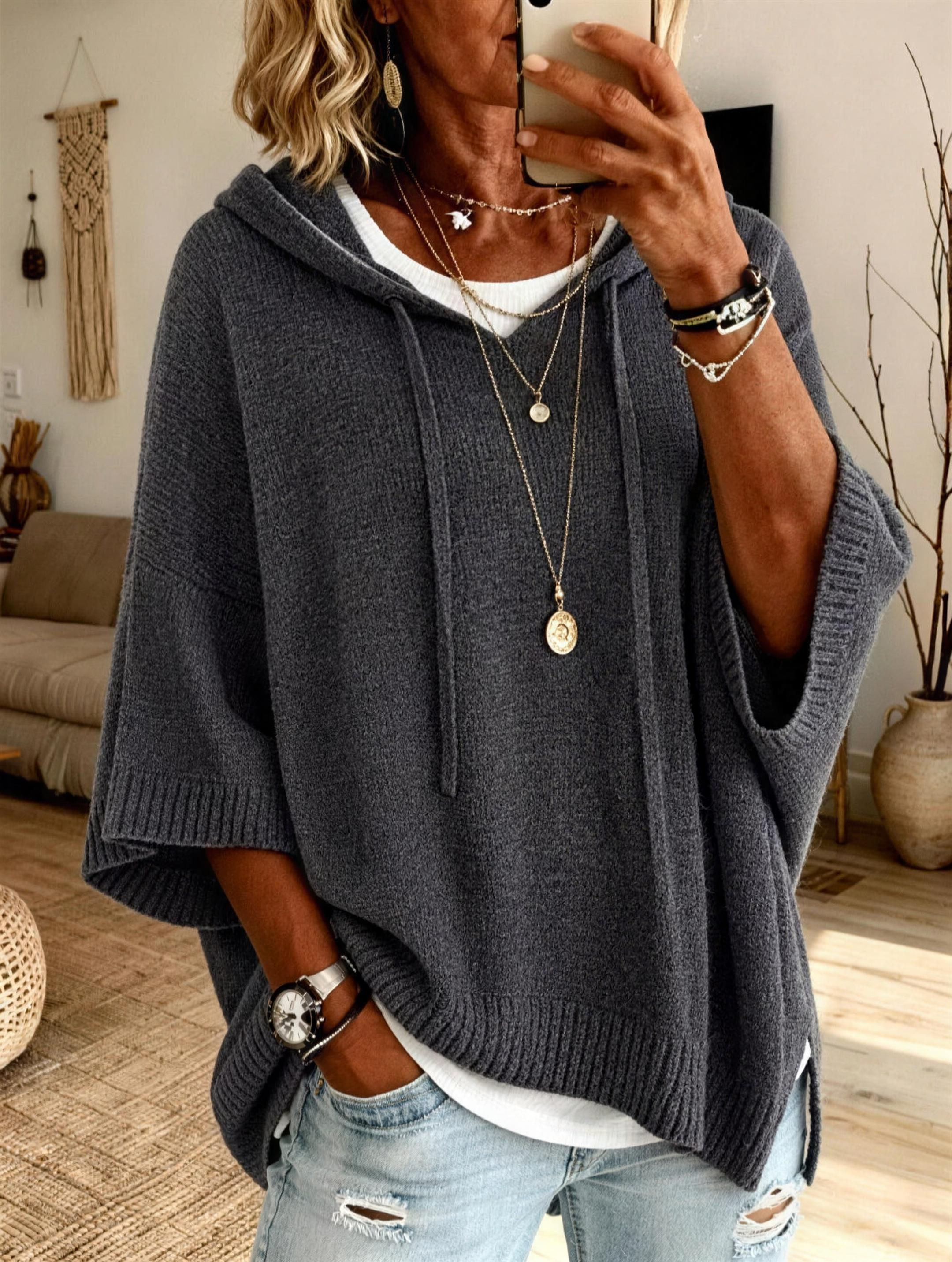 Flannagan™ | Hooded Poncho Sweater