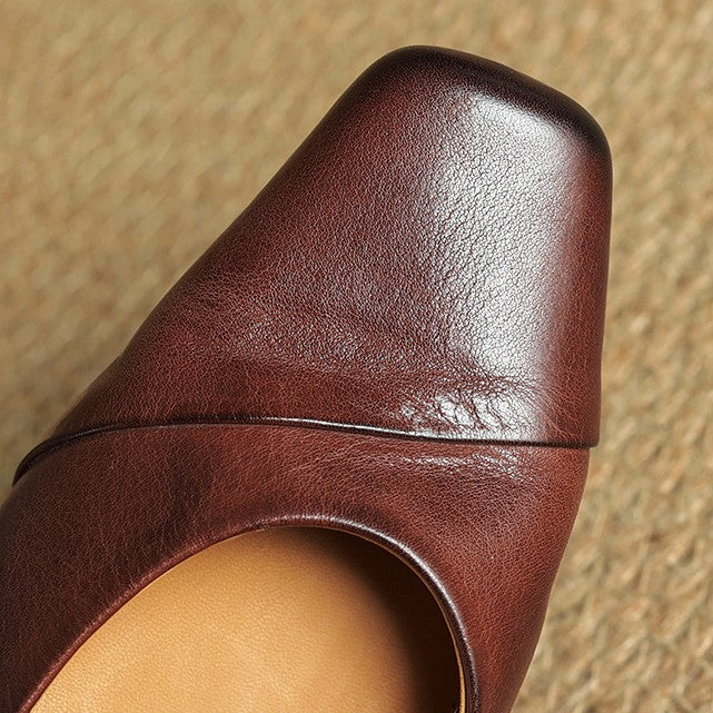 Women's Leather Mary Jane Flats