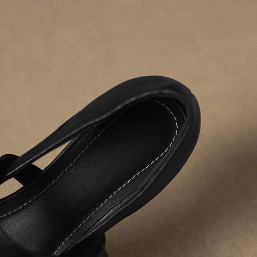 Women's Woven Leather Mary Janes