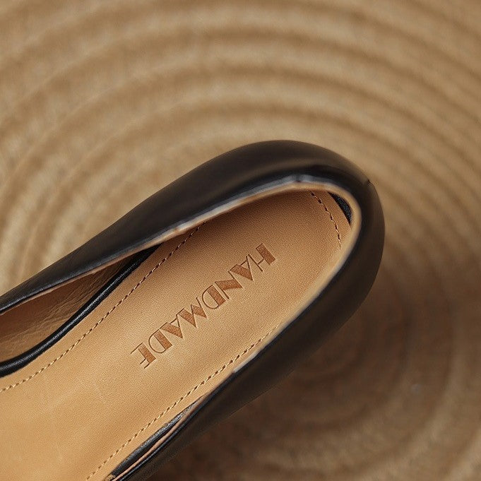 Women's Leather Square Pumps