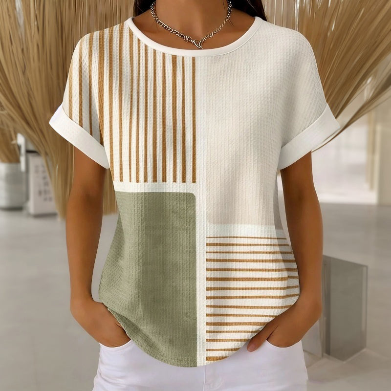 Colour Block Striped T-Shirt
