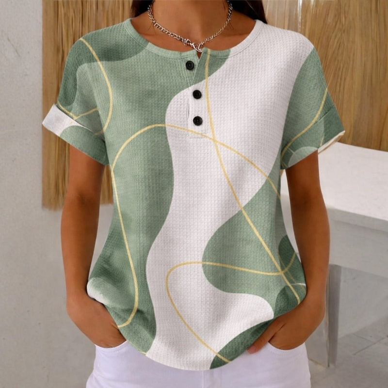 Casual Colour Block Blouse