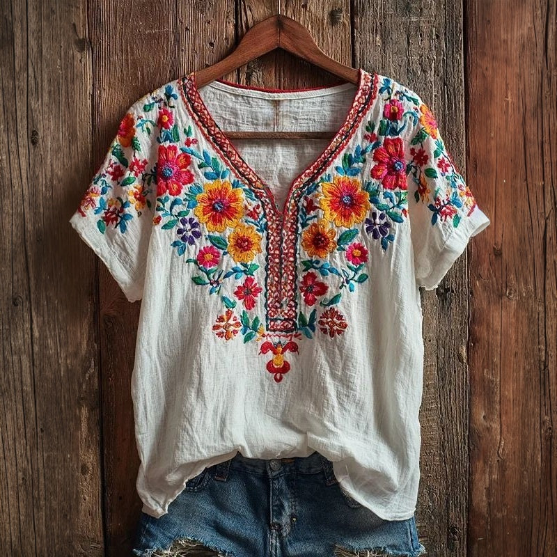 Vintage Floral Print T-Shirt