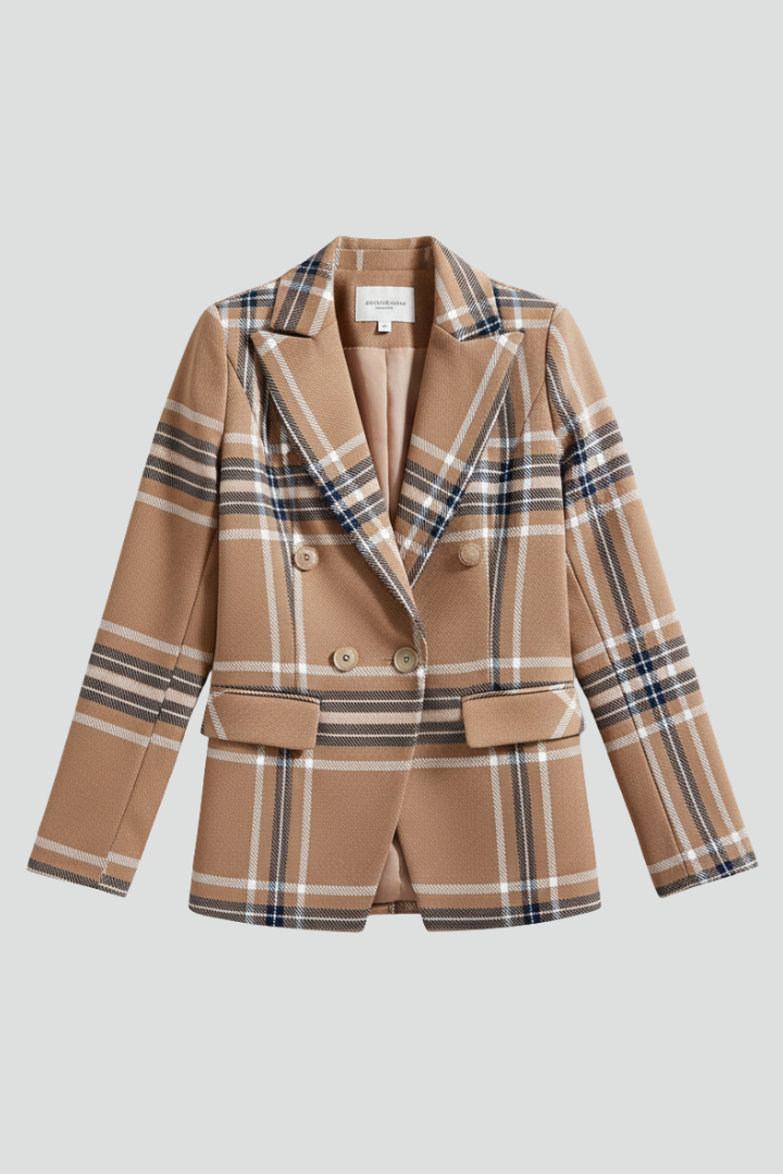 Bexford™ | Double-Breasted Plaid Blazer