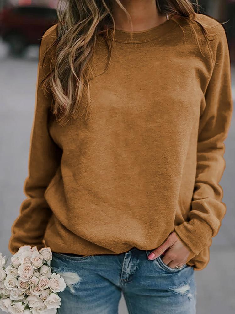 Joyce | Women's Solid Crewneck Sweatshirt
