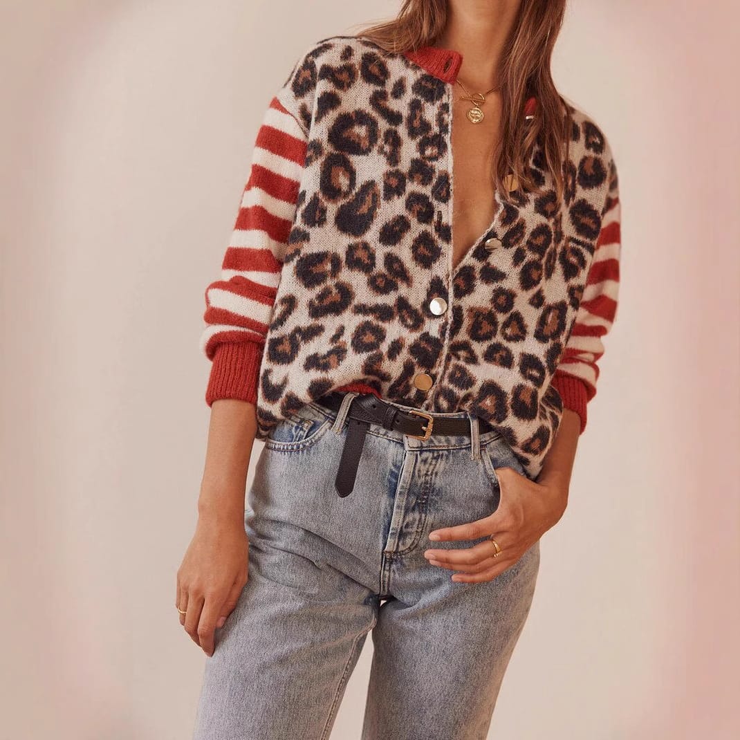 Tawndra™ | Leopard Print Cardigan