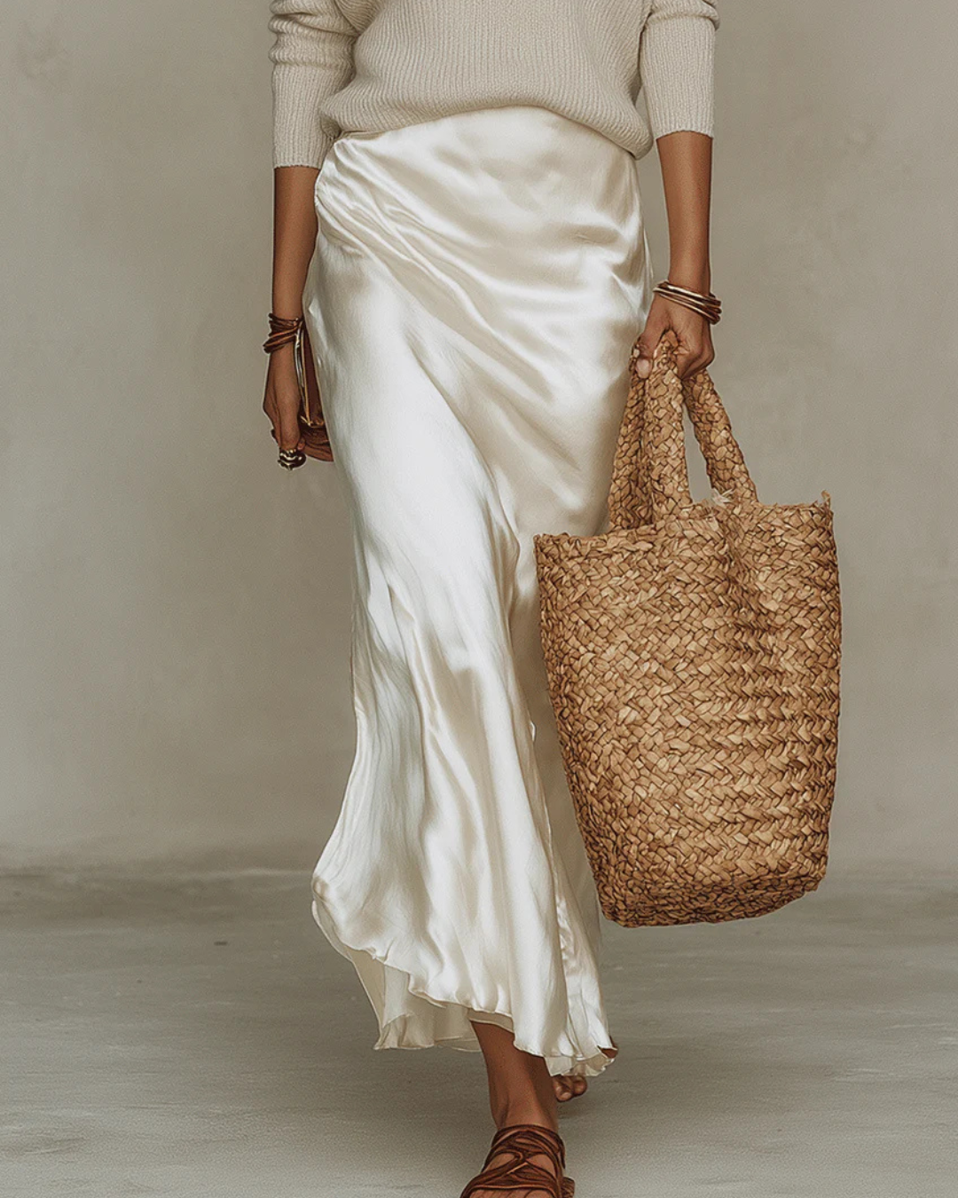 Anaïs™ | Elegant Satin Midi Dress