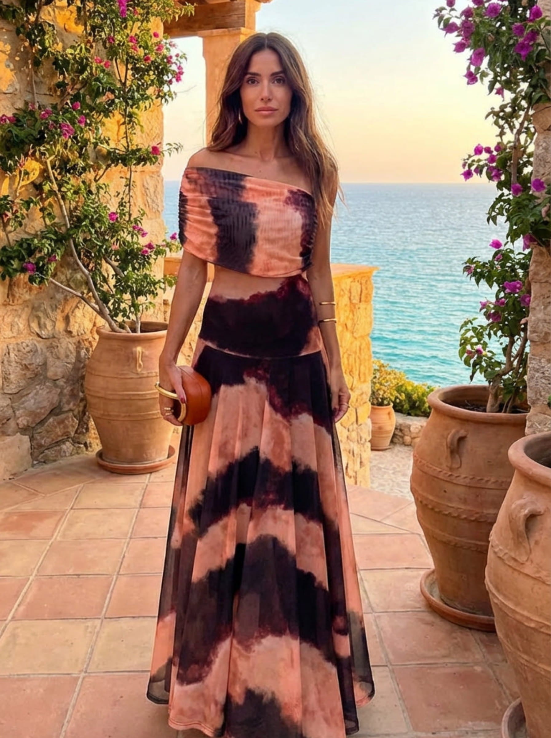 Mirasol™ | Tie-Dye Off-Shoulder Maxi Dress
