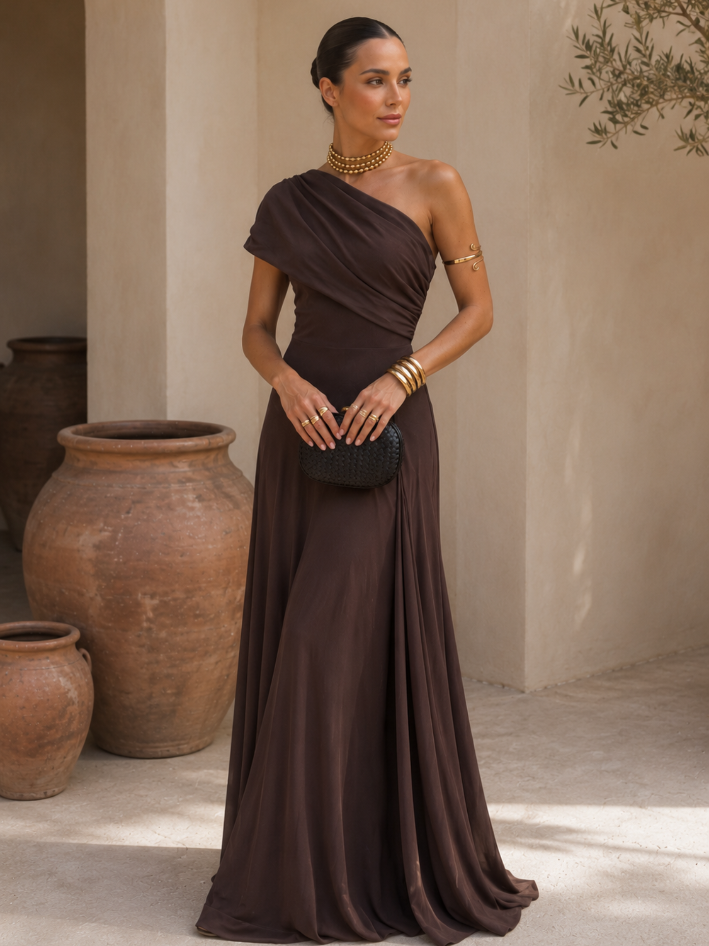 Solara™ | One-Shoulder Maxi Dress
