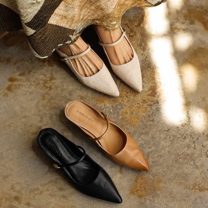 Women's Sculpt Leather Mules