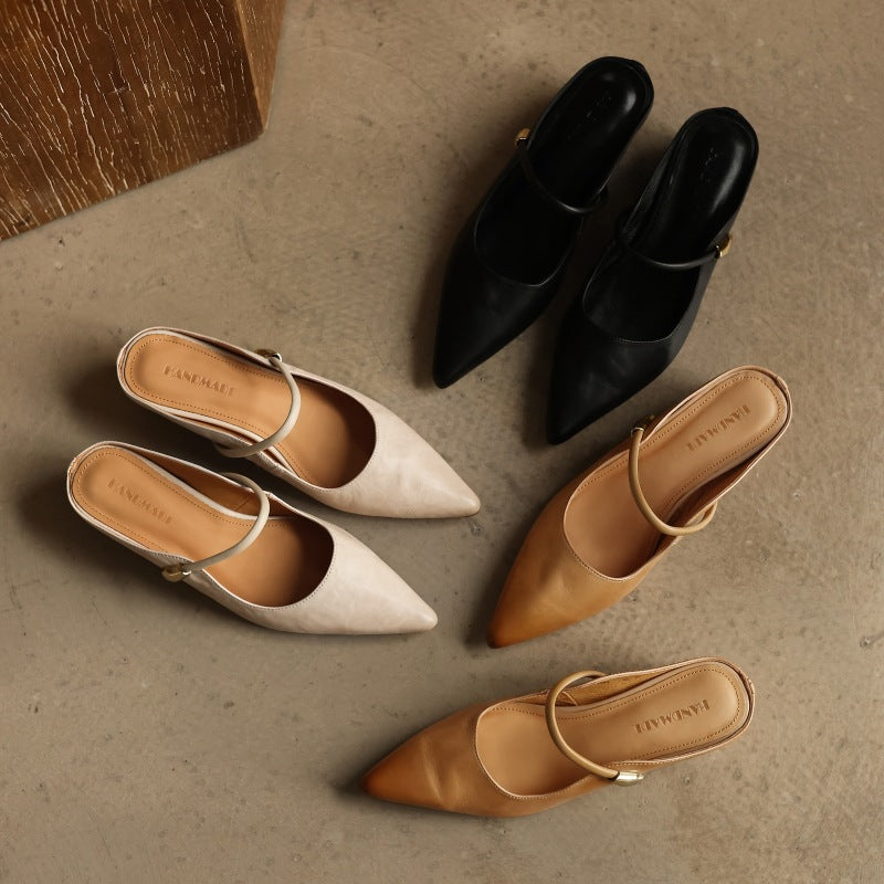 Women's Sculpt Leather Mules