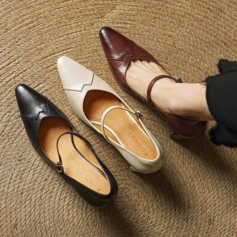 Women's Mary-Strap Leather Pumps