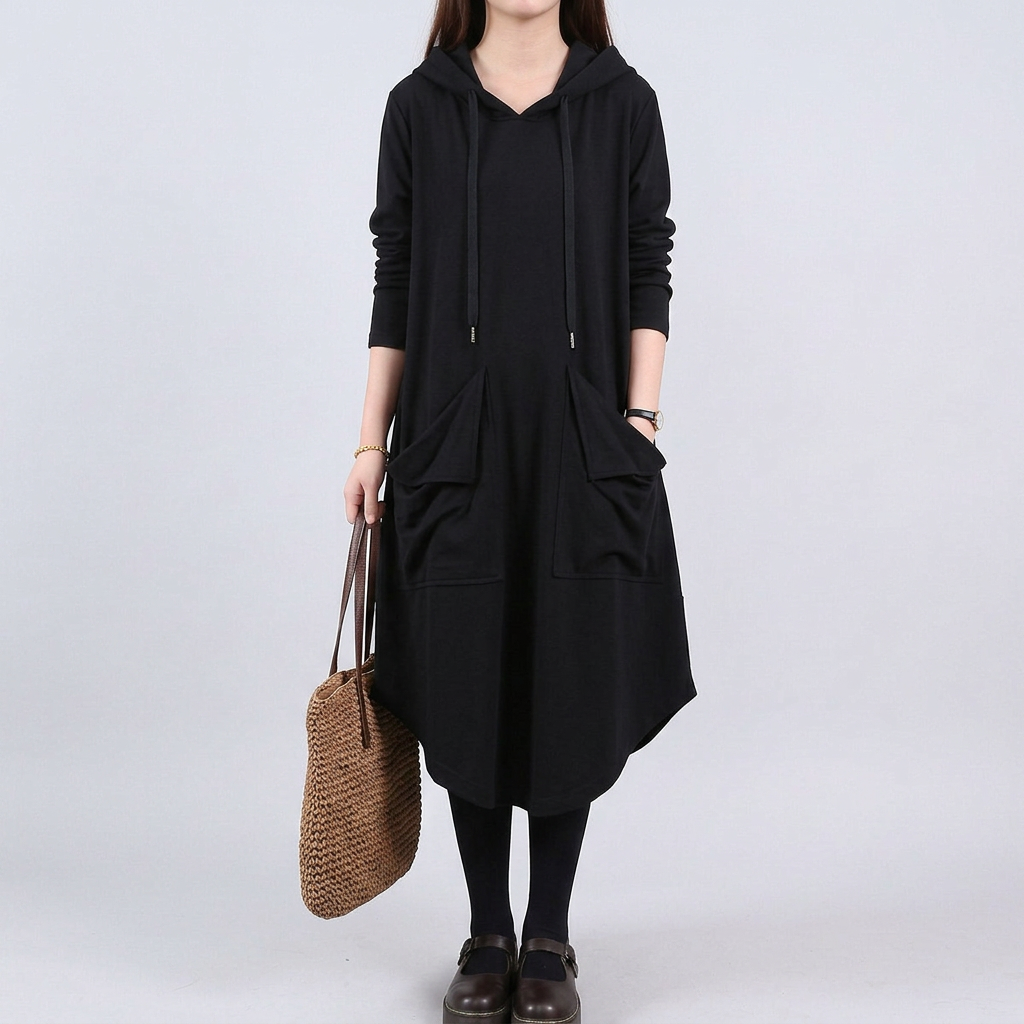 Relaxed Hooded Maxi Dress
